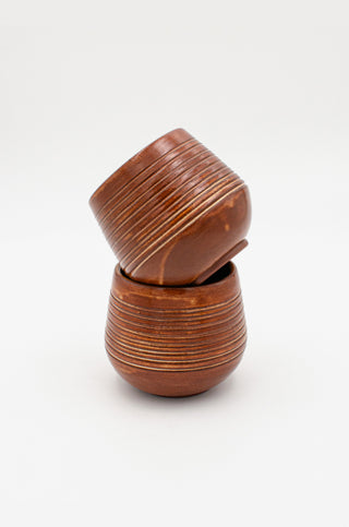 Ribbed Cup in Burnt Earth