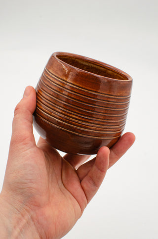 Ribbed Cup in Burnt Earth