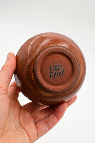 Ribbed Cup in Burnt Earth