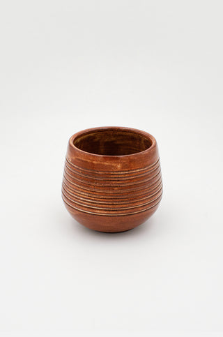 Ribbed Cup in Burnt Earth