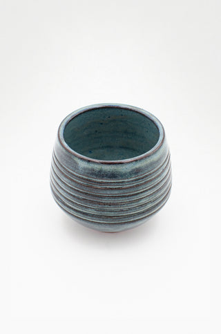 Ribbed Cup in Mineral Blue
