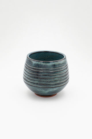 Ribbed Cup in Mineral Blue