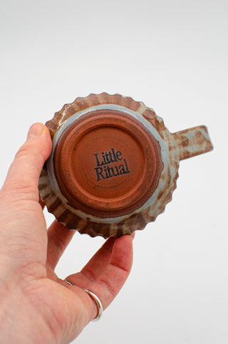 Fluted Mug in Toasted Blue Ash