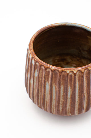 Fluted Mug in Toasted Blue Ash