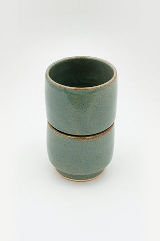 Stacking Tumbler Set in Speckled Sage