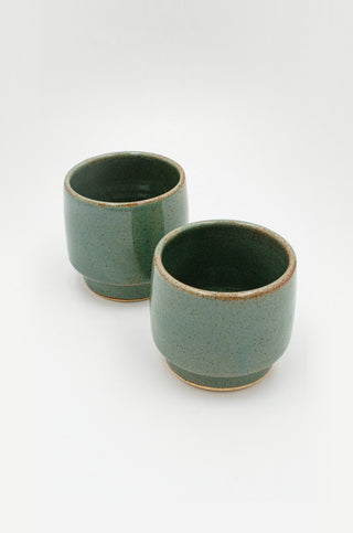 Stacking Tumbler Set in Speckled Sage